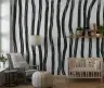 Contemporary Black and Grey Abstract Stripe Wallpaper 8