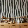 Contemporary Black and Grey Abstract Stripe Wallpaper 7