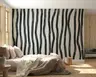 Contemporary Black and Grey Abstract Stripe Wallpaper 6