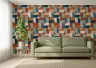 Vibrant Mid-Century Modern Geometric Pattern Wallpaper 8