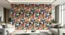 Vibrant Mid-Century Modern Geometric Pattern Wallpaper 7