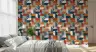 Vibrant Mid-Century Modern Geometric Pattern Wallpaper 6