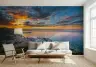 Dramatic Coastal City Sunset Wall Mural 8