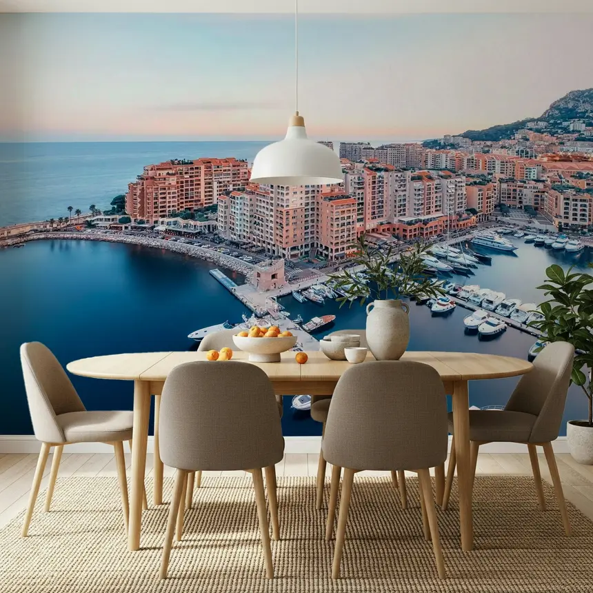 Monaco Marina View Wall Mural