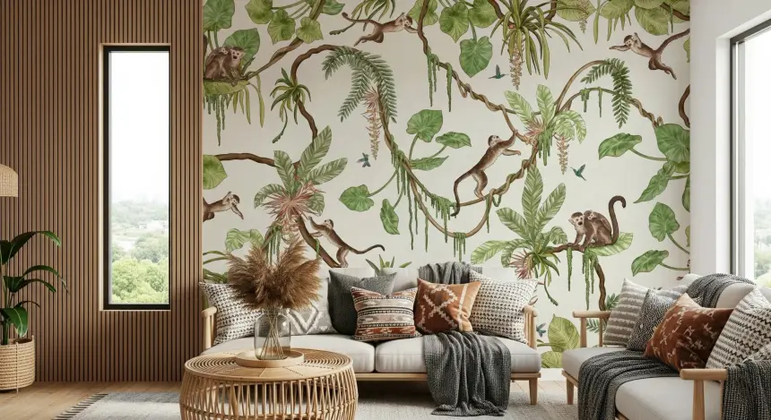 Monkey Business Wall Mural