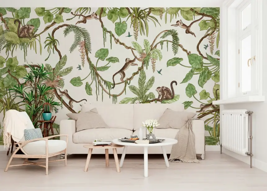 Monkey Business Wall Mural
