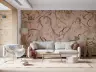 Playful Monkeys Tropical Jungle Blush Wall Mural 7