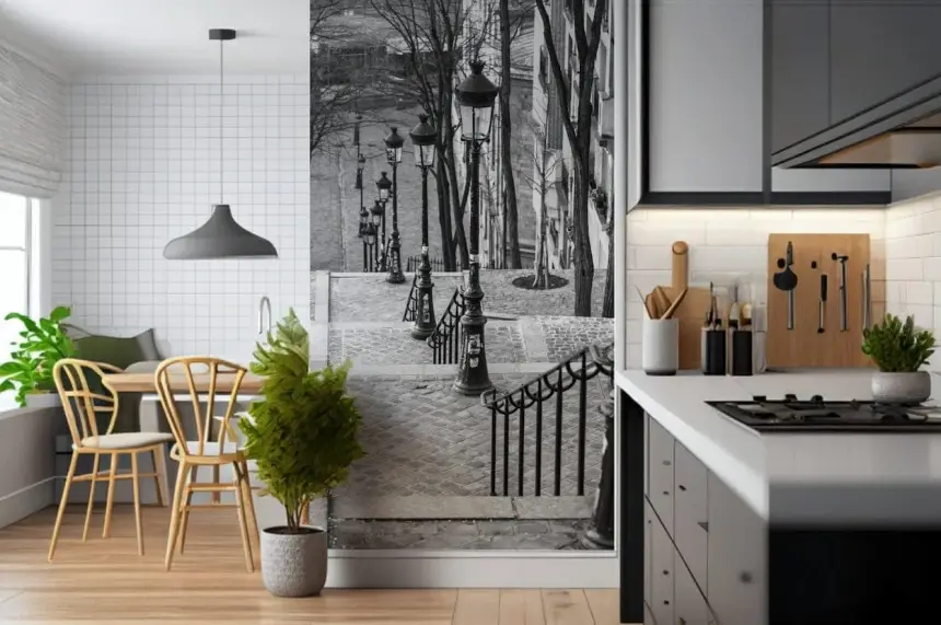 Montmartre Steps Wall Mural