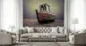 Tranquil Rustic Fishing Boat Coastal Wall Mural 6