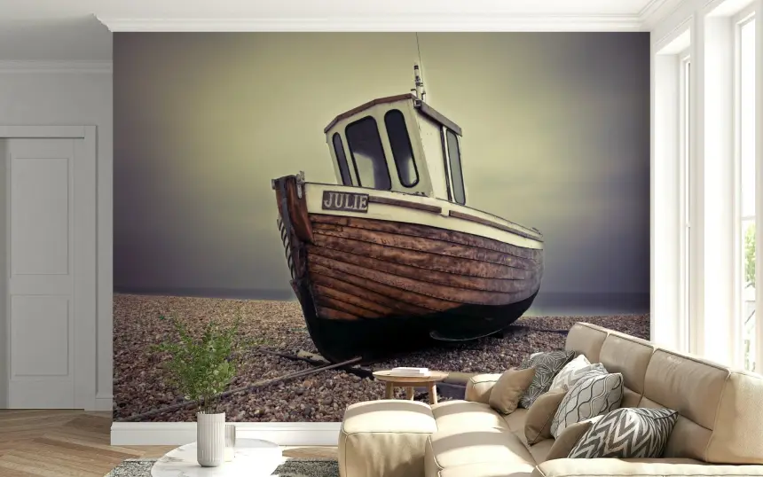Moored Tranquility Wall Mural