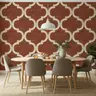 Textured Moroccan Ogee Pattern Wallpaper 8