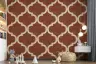 Textured Moroccan Ogee Pattern Wallpaper 7