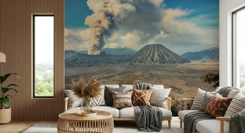 Mount Bromo Eruption Wall Mural