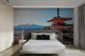 Scenic Japanese Pagoda and Mount Fuji Wall Mural 6
