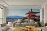 Scenic Japanese Pagoda and Mount Fuji Wall Mural 7