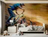 Dynamic Mountain Biker Speed Blur Wall Mural 6
