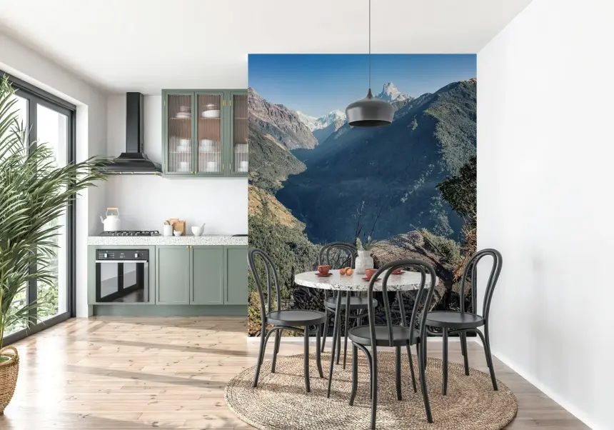 Mountain Hut Vista Wall Mural