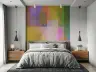 Pastel Geometric Overlap Abstract Wallpaper Mural 7