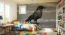 Artistic Sketch Crow Wall Mural 6