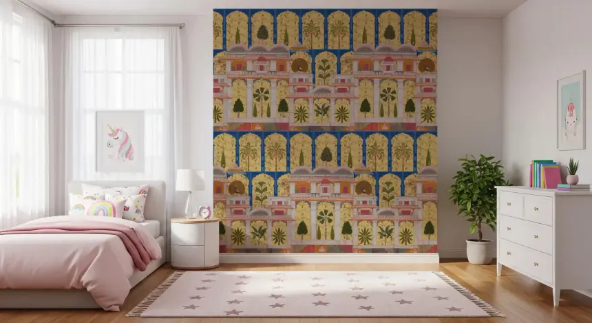 Mughal Palace Garden Wall Mural