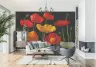 Vibrant Poppy Floral Wall Mural 6