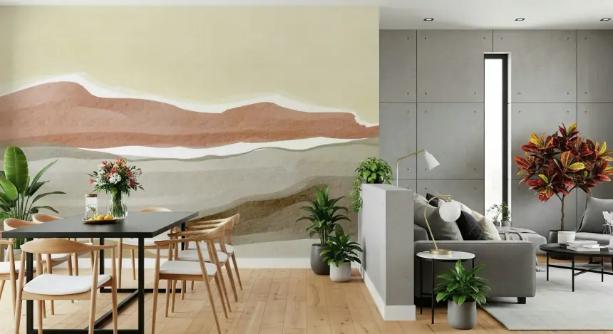 Muted Desert Vista Wall Mural