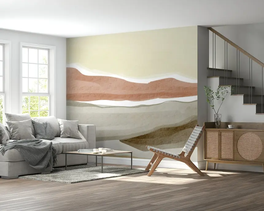 Muted Desert Vista Wall Mural