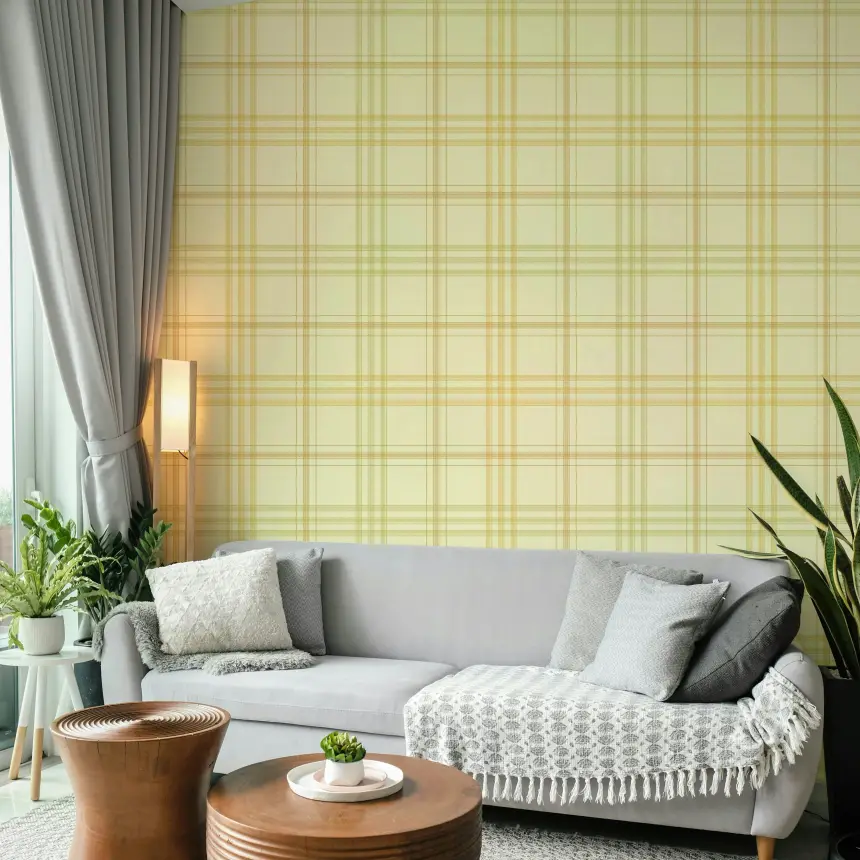 Harvest Plaid Muted Fall Wallpaper