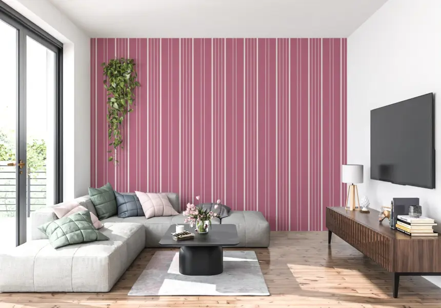 Muted Pink Stripes Wallpaper