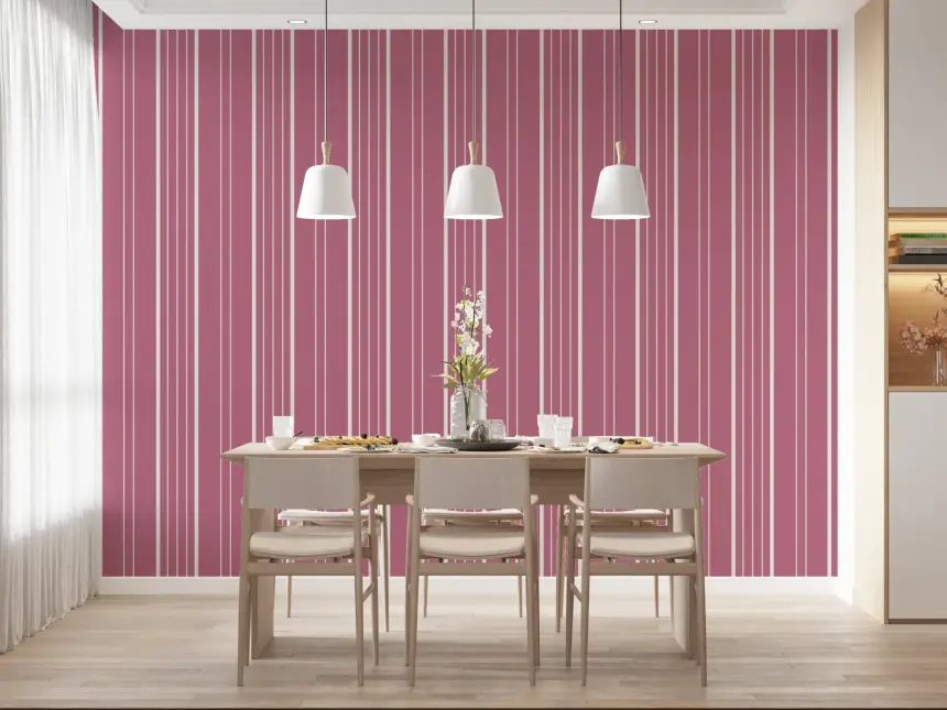 Muted Pink Stripes Wallpaper