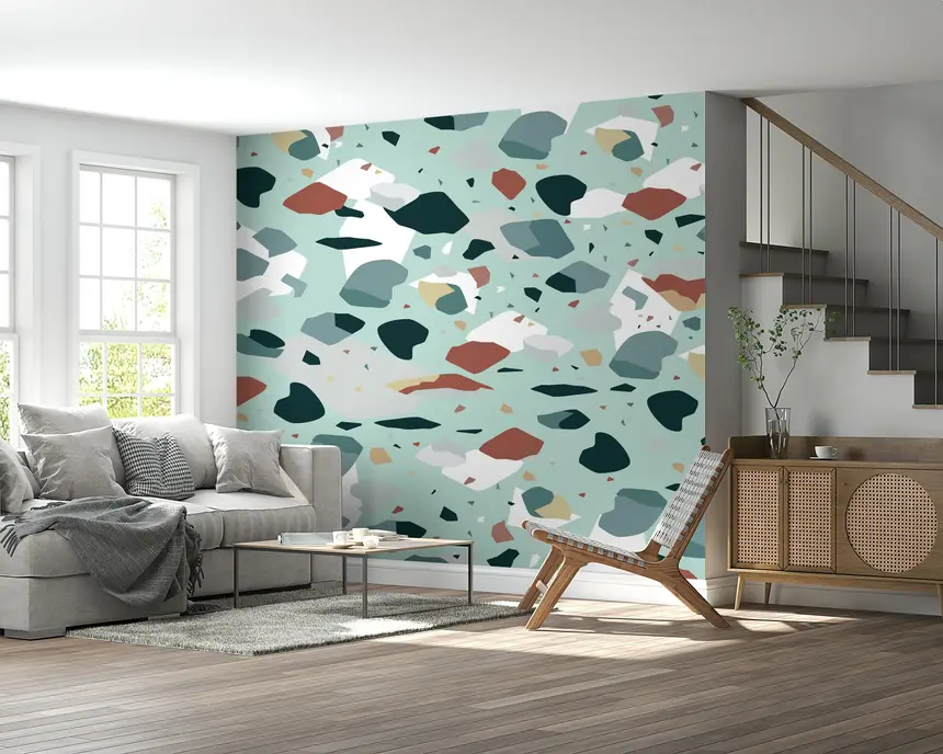 Muted Stone Collage Wall Mural - 2742094