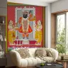 Vibrant Shrinathji Pichwai Devotional Wall Mural 7