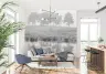 Misty Forest Lake Reflection Wall Mural 6