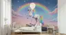 Dreamy Unicorn and Rainbow Starry Sky Wall Mural 8