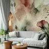 Botanical Watercolour Floral Wall Mural 6