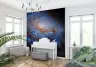 Majestic Blue Orange Galactic Swirl Wall Mural 6