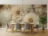 Elegant Cream Dahlia Floral Wall Mural 8