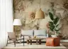 Elegant Cream Dahlia Floral Wall Mural 7