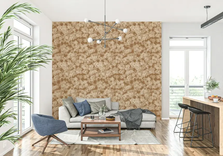 Neutral Floral Haze Wallpaper