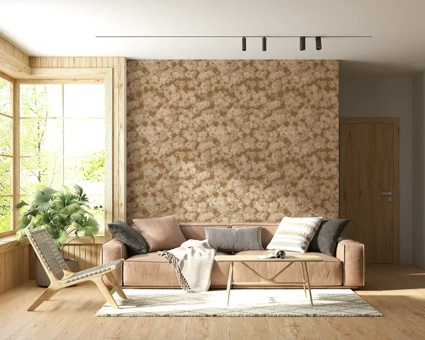 Neutral Floral Haze Wallpaper