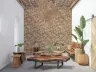 Warm Brown Abstract Floral Wall Mural 8
