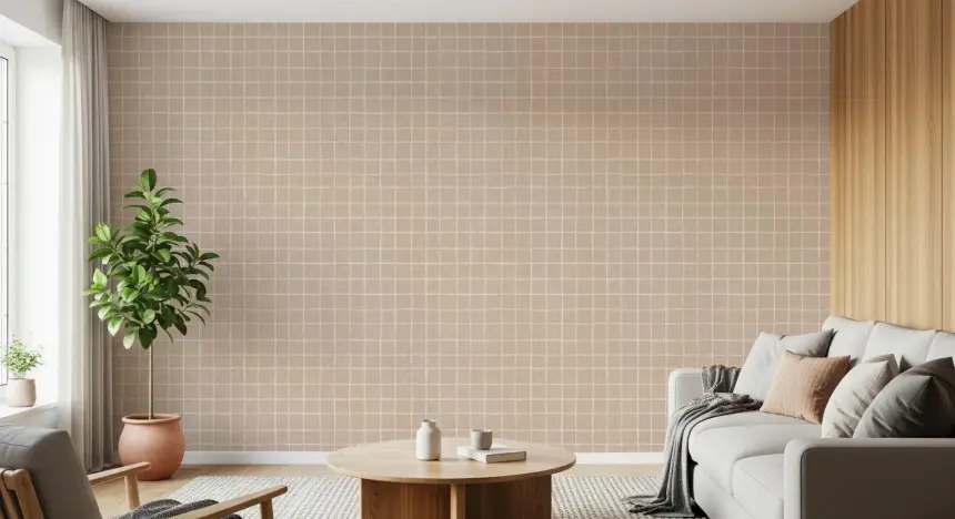 Neutral Grid Wallpaper