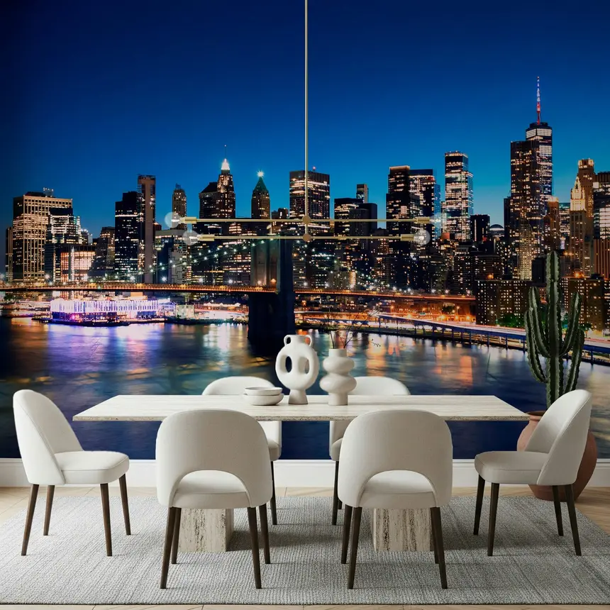 Night Metropolis Wall Mural