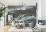 Dramatic Misty Mountain Waterfall Wall Mural 7
