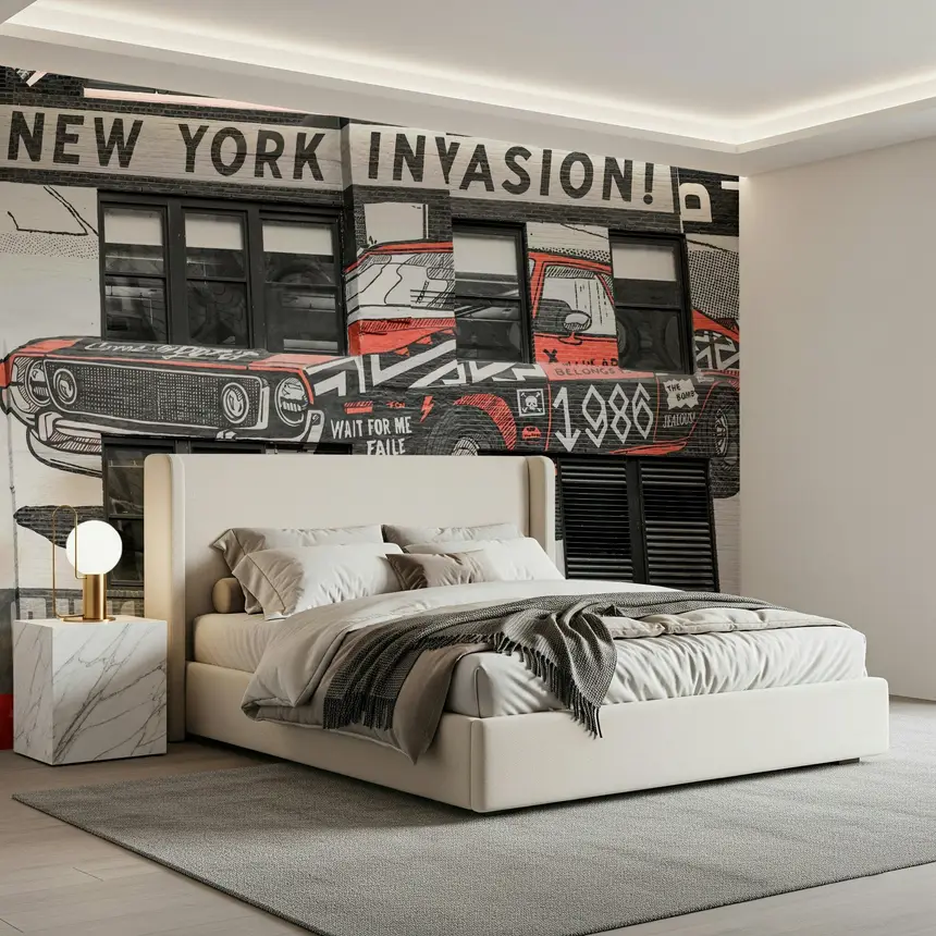 NYC Car Mural Wall Mural