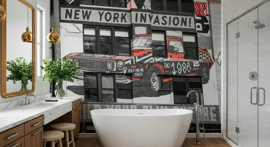 NYC Car Mural Wall Mural