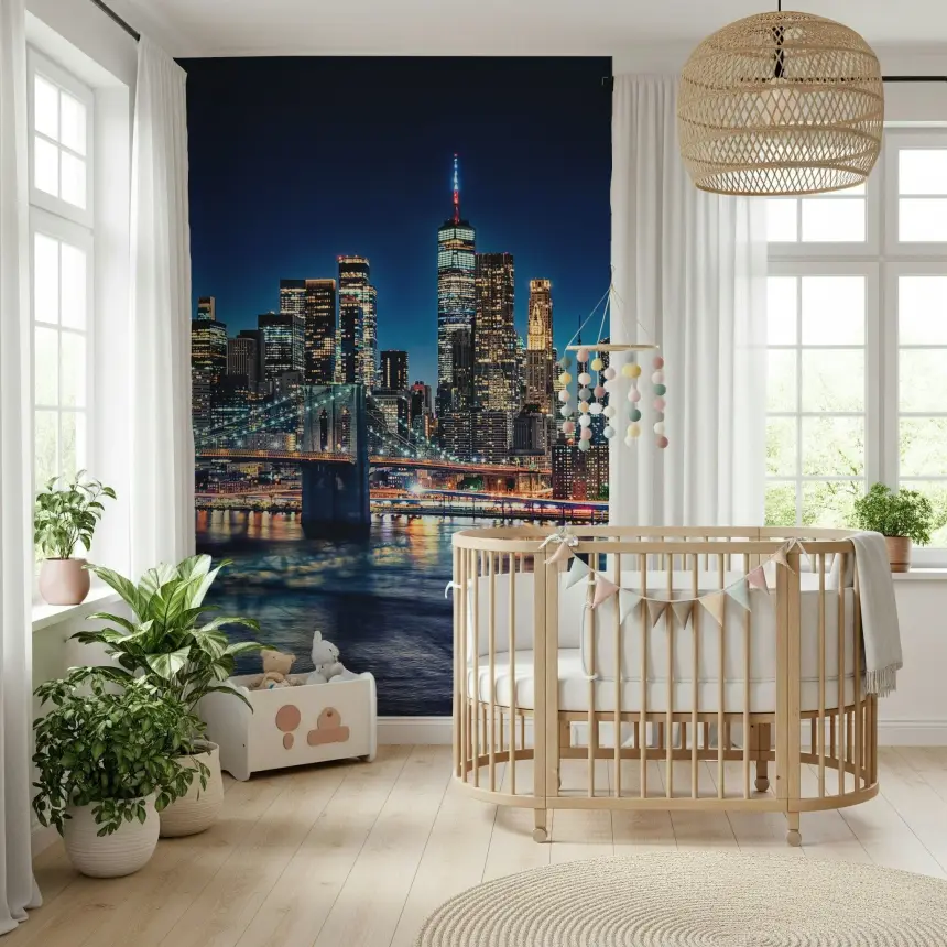 NYC Night Lights Wall Mural