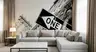 Urban One Way Sign Cityscape Wall Mural 8
