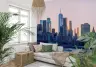 Golden Hour Manhattan Skyline Wallpaper with Brooklyn Bridge 6