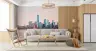 Dusky Rose Manhattan Skyline Waterfront Wallpaper 7